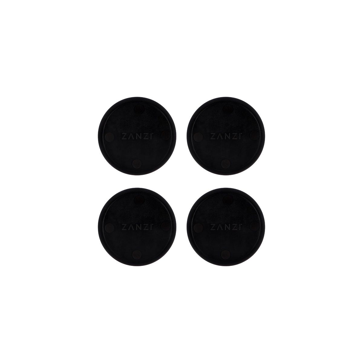 ZANZI MARBLE ROUND COASTER ( SET 4) 100x100x6mm BLACK