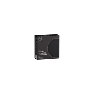 ZANZI MARBLE ROUND COASTER ( SET 4) 100x100x6mm BLACK