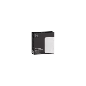 ZANZI MARBLE SQUARE COASTER ( SET 4) 90x90x6mm WHITE