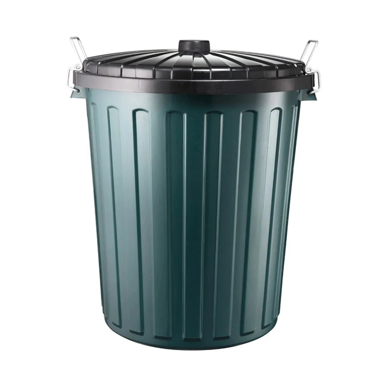 Green Garbage Bin with Lid 73L