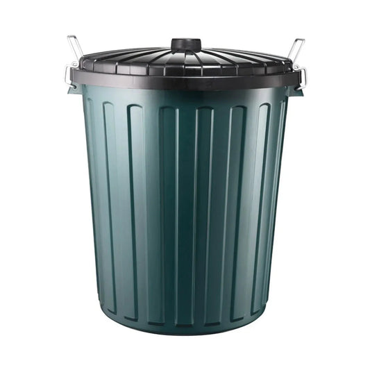 Green Garbage Bin with Lid 73L